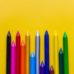 Verschiedene Bundstifte